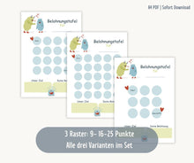 Laden Sie das Bild in den Galerie-Viewer, Belohnungstafel Kinder PDF | Monster