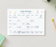 Laden Sie das Bild in den Galerie-Viewer, Familien-Wochenplan A4 PDF | Sweet Kids