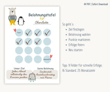 Laden Sie das Bild in den Galerie-Viewer, Belohnungstafel Kinder PDF | Tiere