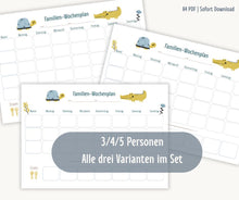 Laden Sie das Bild in den Galerie-Viewer, Familien-Wochenplan A4 PDF | Tiere