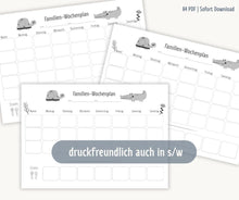 Laden Sie das Bild in den Galerie-Viewer, Familien-Wochenplan A4 PDF | Tiere