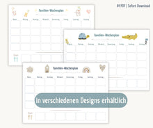 Laden Sie das Bild in den Galerie-Viewer, Familien-Wochenplan A4 PDF | Tiere